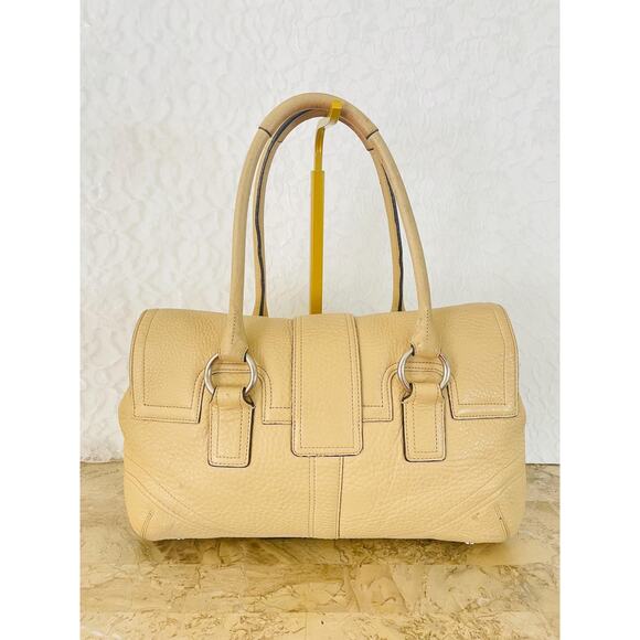 Vtg COACH Sand hobo soho pebble leather shoulder bag F10913 - Picture 2 of 8